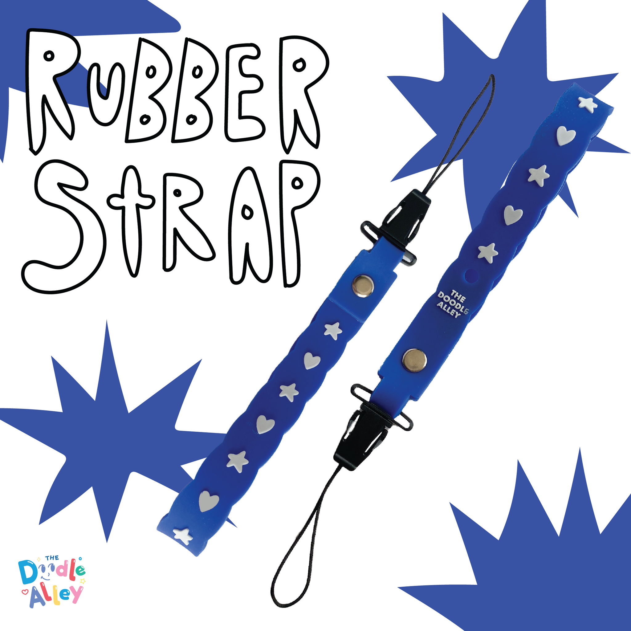 Blue Electric Rubber Strap