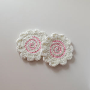 Narutomaki crochet coaster