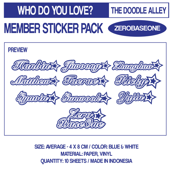 WHO DO YOU LOVE? Sticker Pack