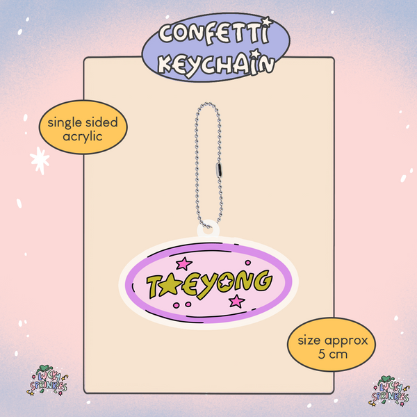 NCT 127 KEN 127 CONFETTI KEYCHAIN