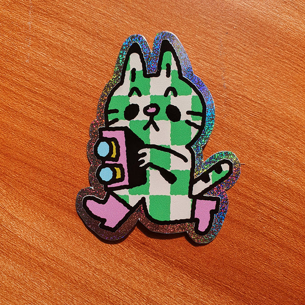 Jellyplayground Holo Glitter Cat Sticker