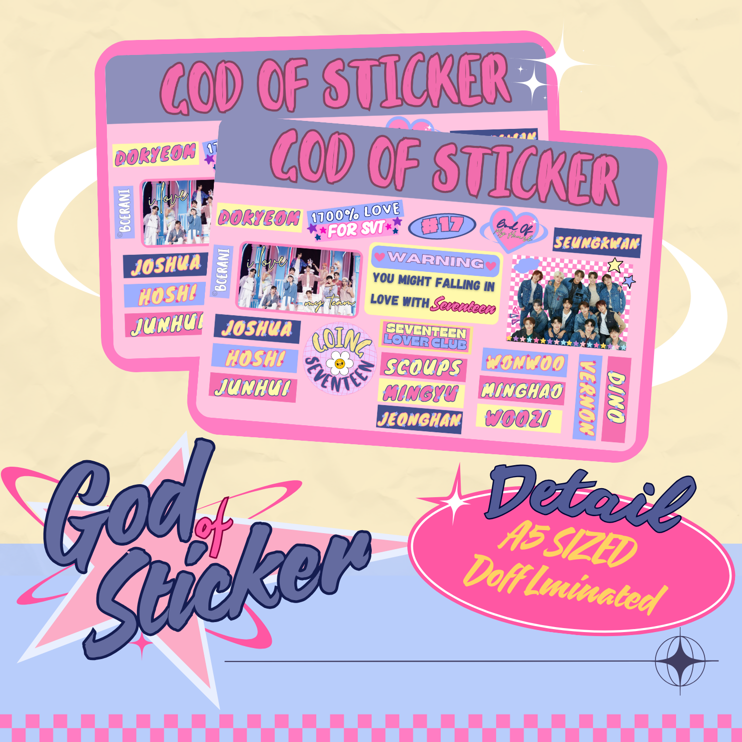 GOD OF STICKER - SEVENTEEN STICKER SHEET