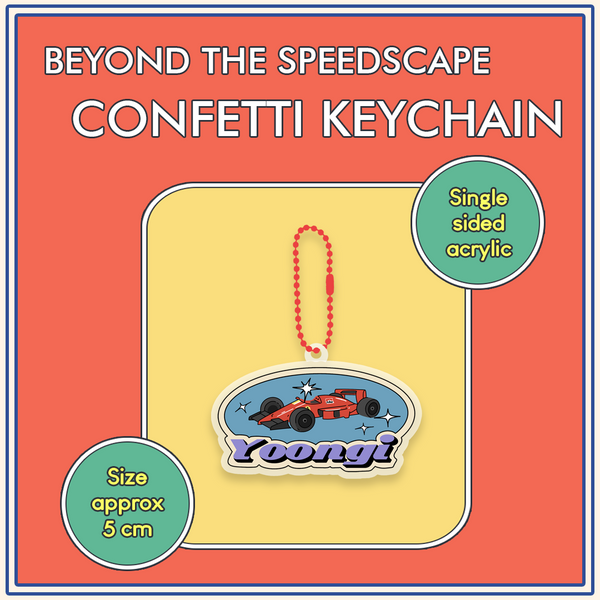 BTS BEYOND THE SPEEDSCAPE CONFETTI KEYCHAIN