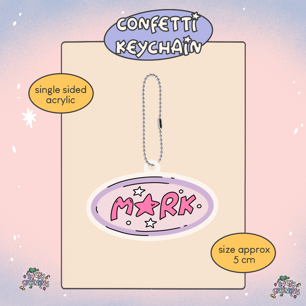NCT 127 KEN 127 CONFETTI KEYCHAIN