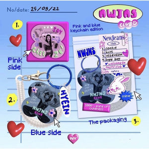 Pink N Blue Keychain NewJeans Ver