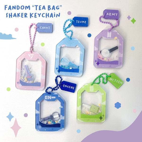 Fandom "tea bag" Shaker Keychain