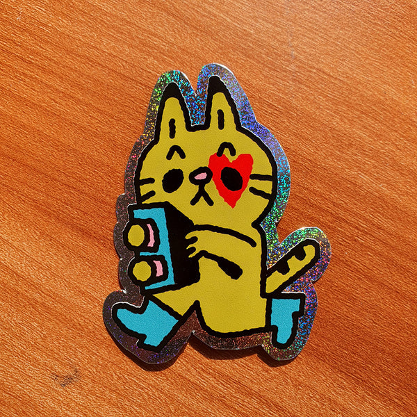 Jellyplayground Holo Glitter Cat Sticker