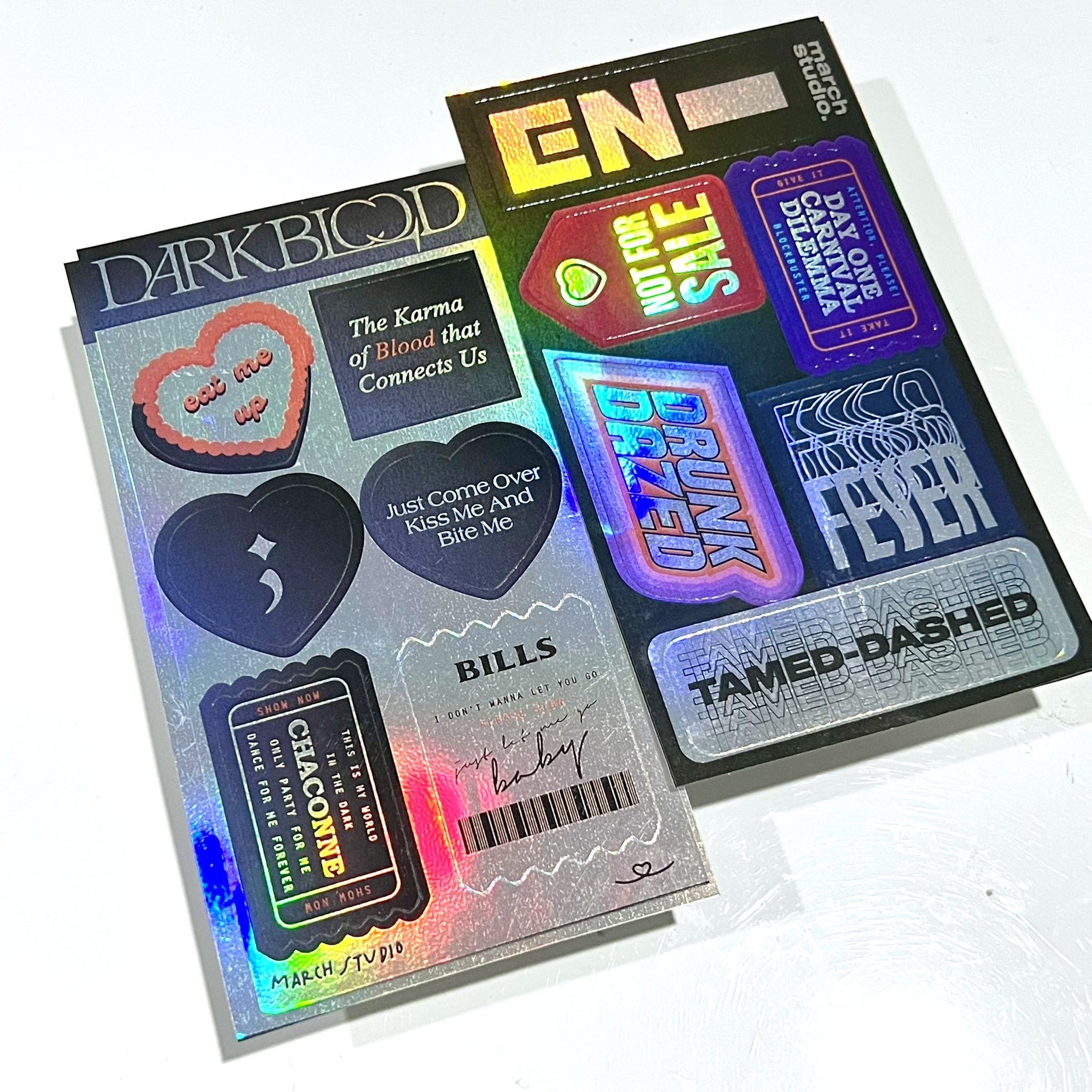 EN- &amp; Dark Blood ENHYPEN  Fanmerch KPOP HOLOGRAM STICKER