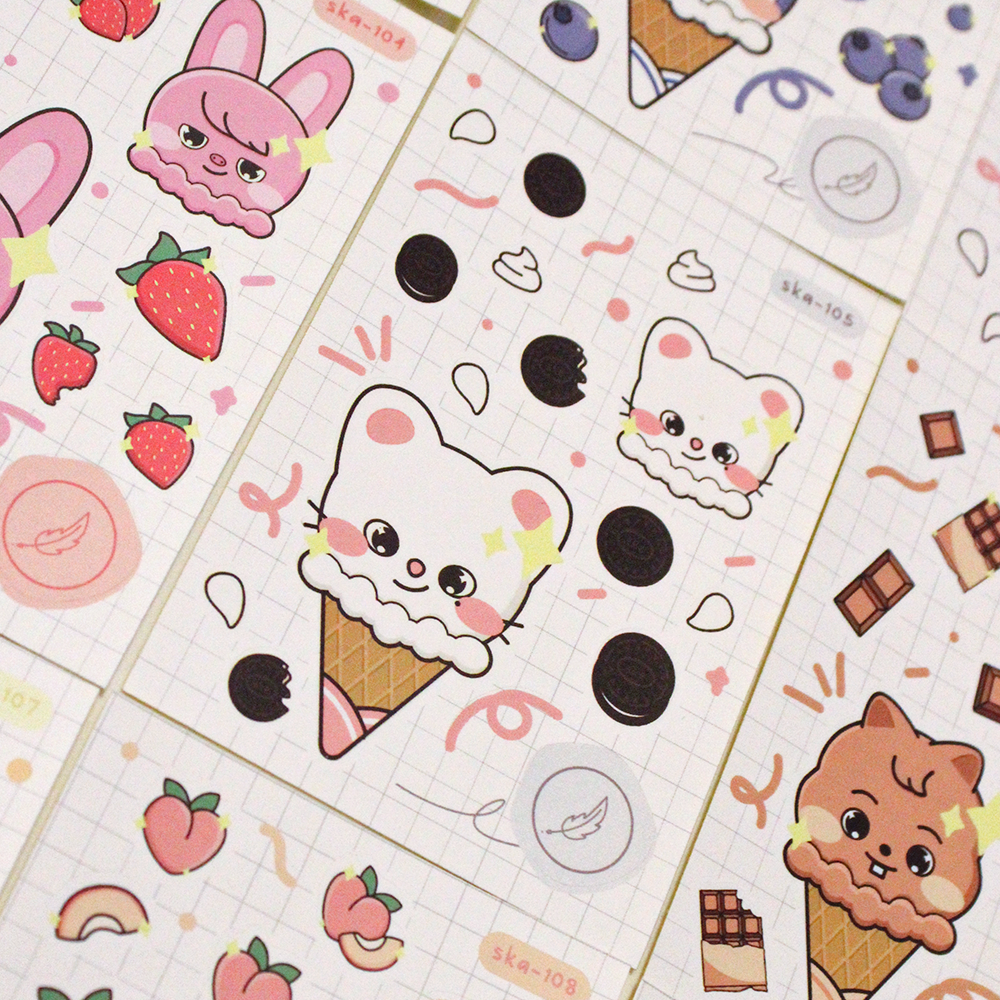 Skzoo Ice cream Stickers Set 2