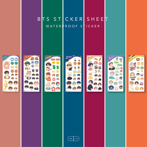 [Kkodamame] BTS Sticker Sheet Deco