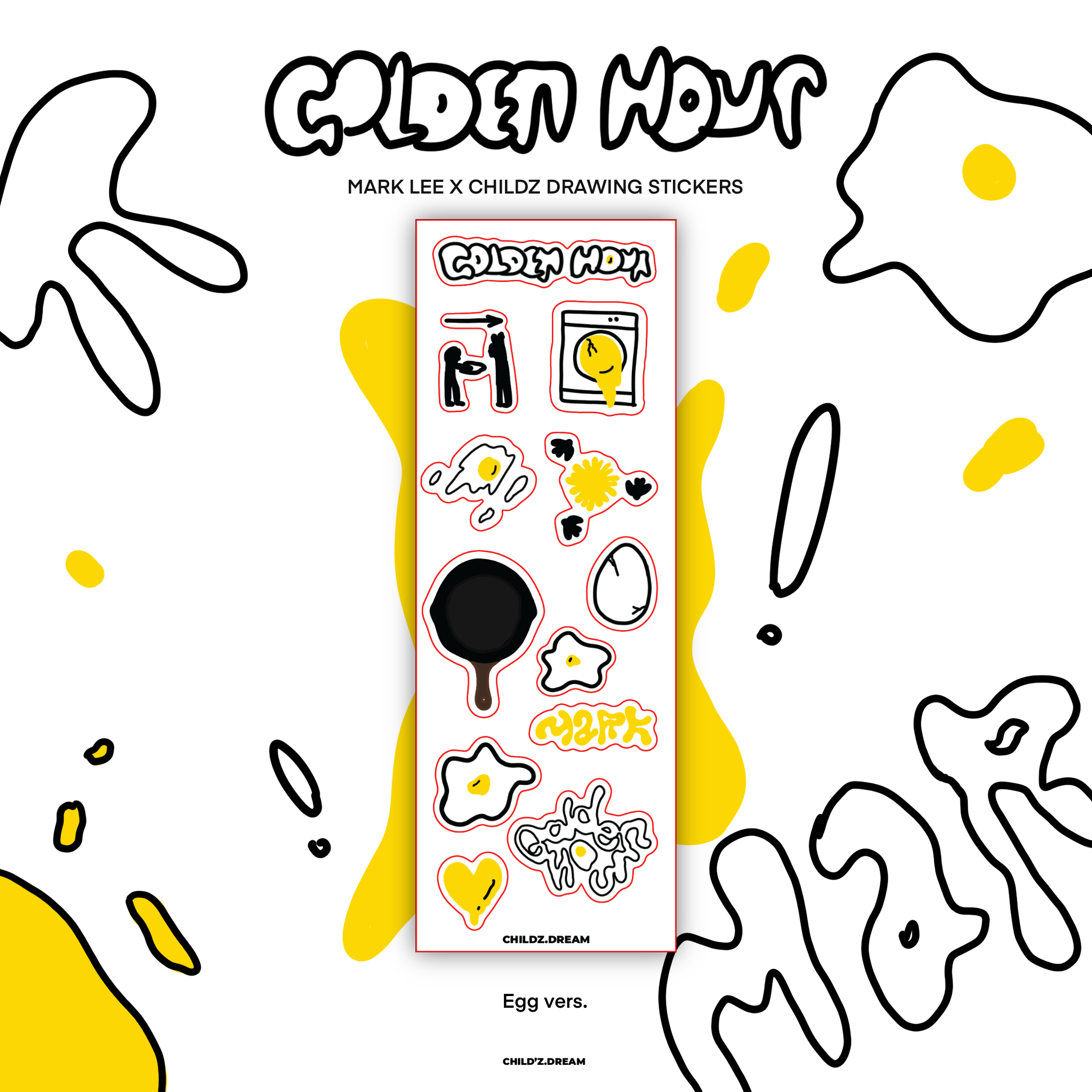 NCT MARKLEE GOLDEN HOUR DRAWING STICKER SHEET
