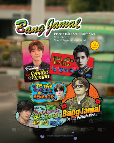 QTPIESTUDIO | BANG JAMAL STICKER PACK (KPOP MELOKAL SERIES)