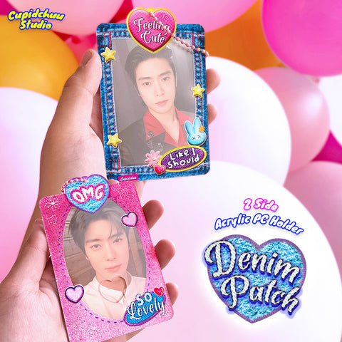DENIM PATCH PHOTOCARD HOLDER