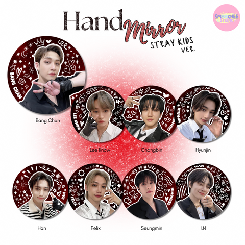 STRAY KIDS HAND MIRROR BY SMOOCHEE STUDIO