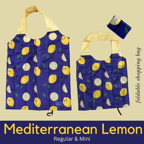 Mediterranean Lemon Foldable Shopping Bag