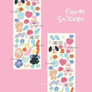 Floral PVC Sticker