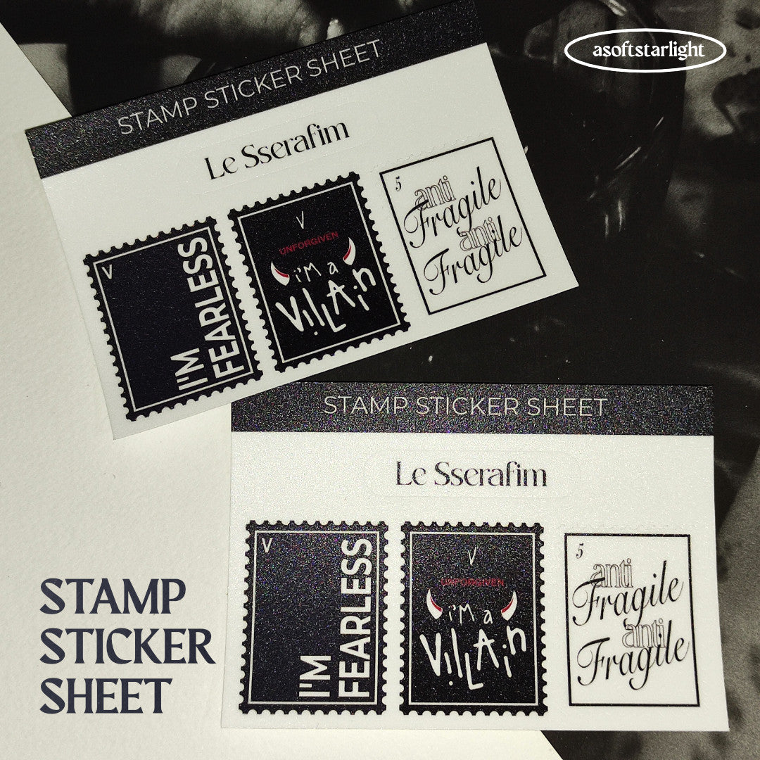 Le Sserafim Tracks Stamp Sticker