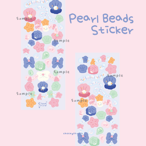 Pearl Beads PVC Sticker
