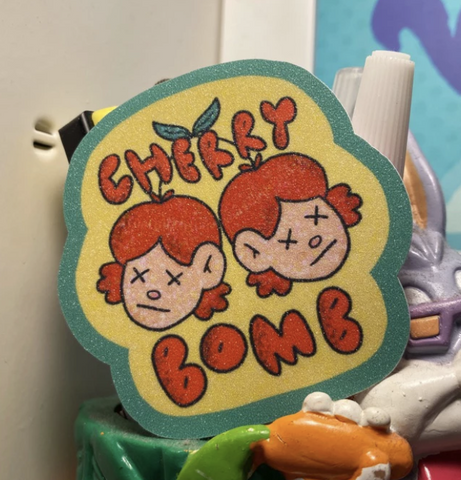 nct 127 - cherry bomb die cut sticker