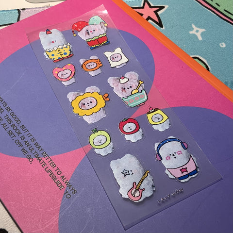 LAZYNISW RIBBON DOLLS STICKER