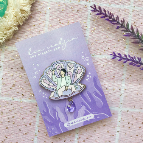 Gem Seokjin Enamel Pin
