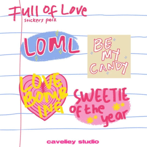 full of love sticker pack