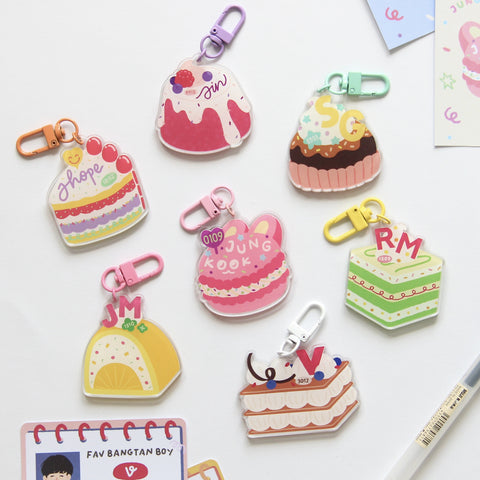 BTS Cake Keychain