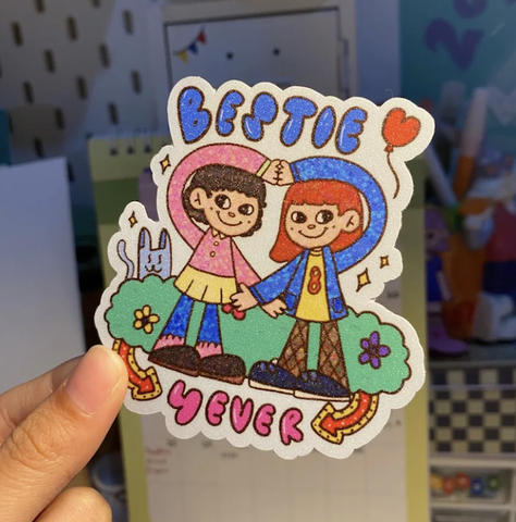 bestie forever sticker