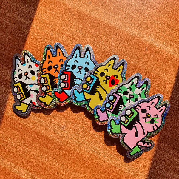 Jellyplayground Holo Glitter Cat Sticker