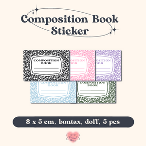 COMPOSITION STICKER LAMINATED [8x5 cm]