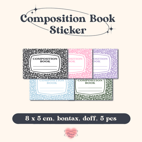 COMPOSITION STICKER LAMINATED [8x5 cm]