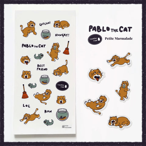 Petite Marmalade Deco Sticker - Pablo the Cat