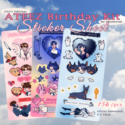 Fanmade ATEEZ Birthday Sticker Sheet