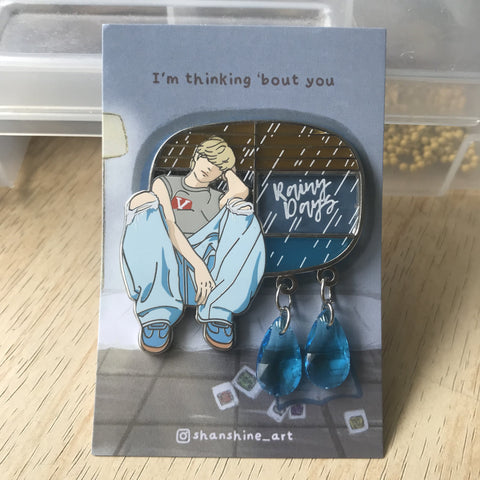 V Rainy Days Enamel Pin