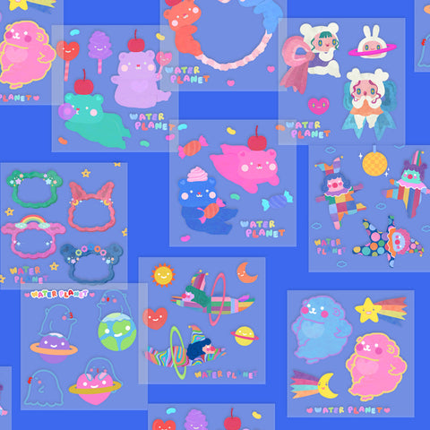 Assorted Clear Sticker Roll