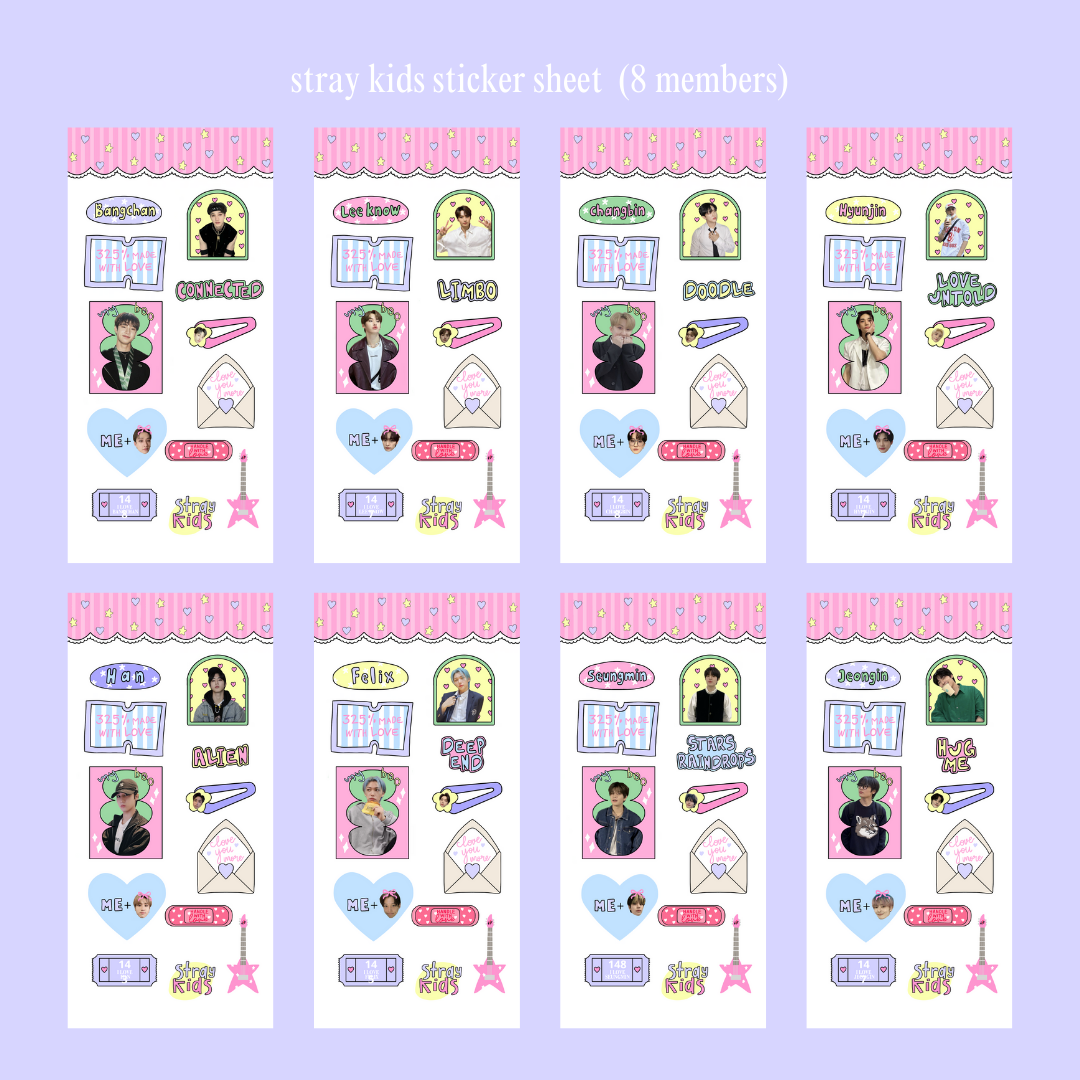 8-325-ILO-VE-SKZ-143 stay care center (sticker sheet)(PLAND BANDUNG)