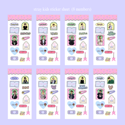 8-325-ILO-VE-SKZ-143 stay care center (sticker sheet)(PLAND BANDUNG)