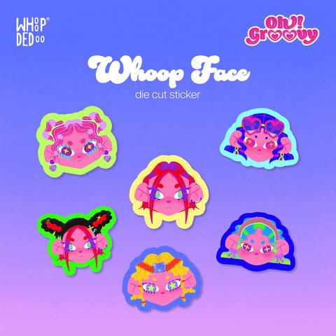 Sticker – Whoop Face by WhoopDeDoo