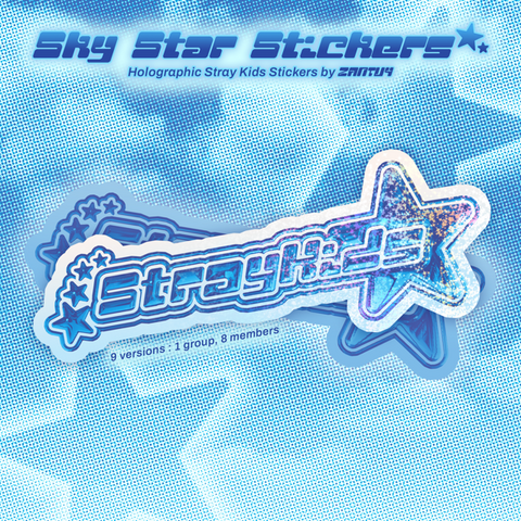 SKY STAR - Stray Kids Name Stickers
