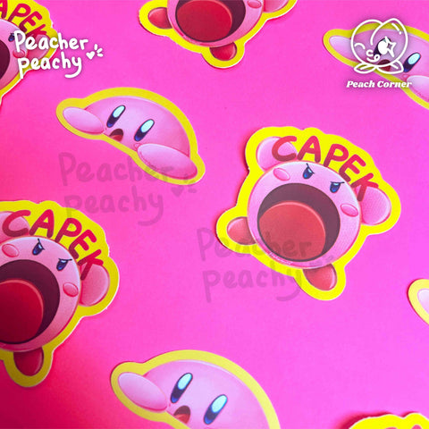 Kirby Fanmerch Stickers | Peacherpeachy
