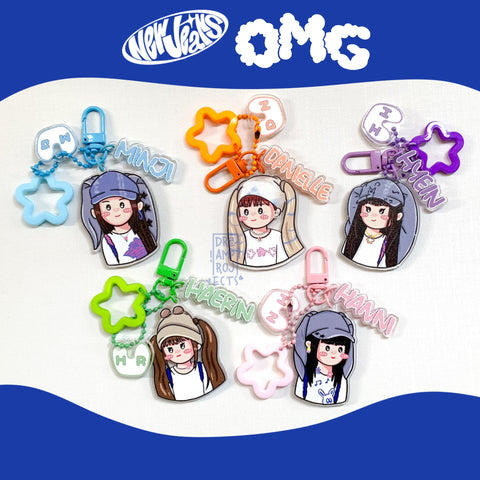 New Jeans OMG Member Keychain