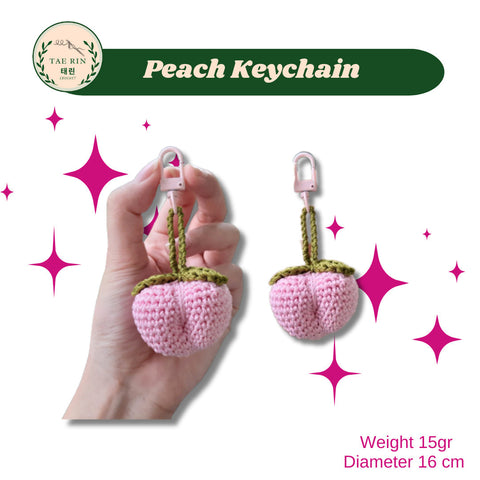 Peach Keychain