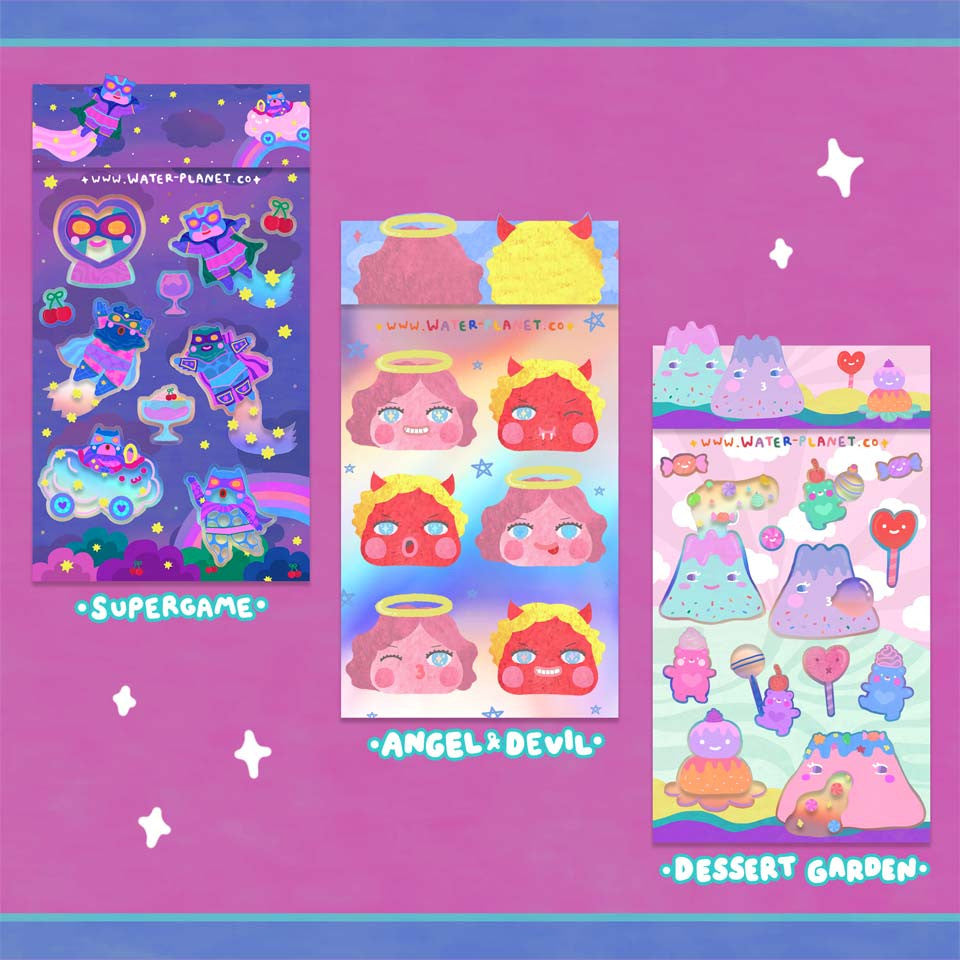 Assorted Hologram Sticker Sheet