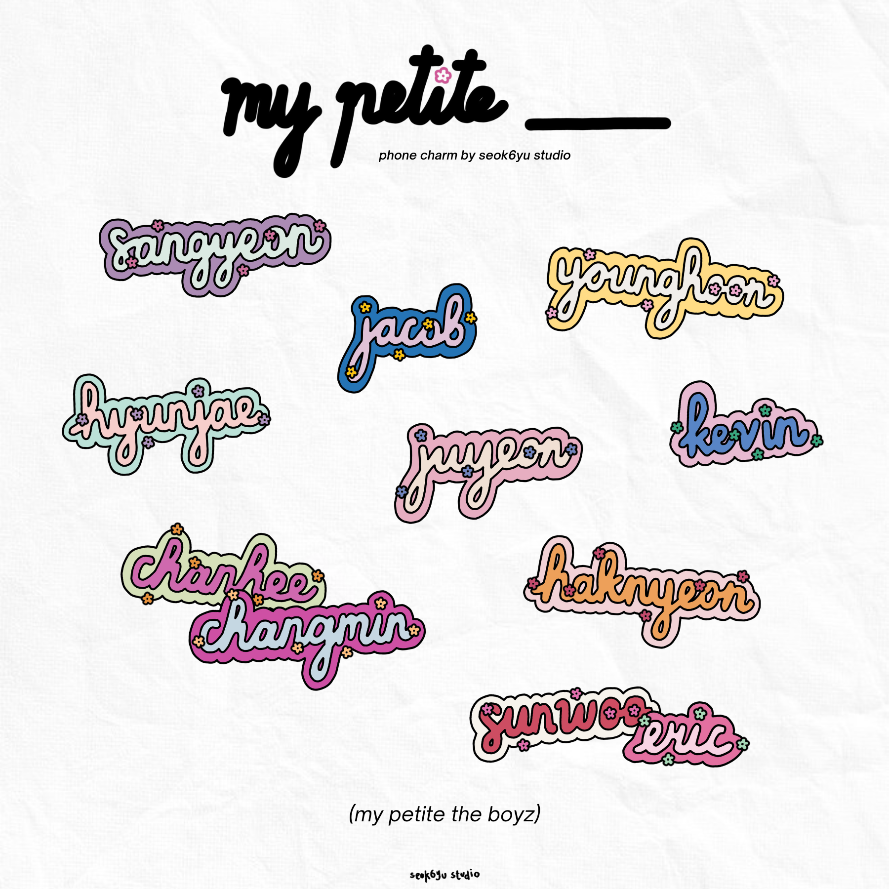 my petite the boyz phone charm