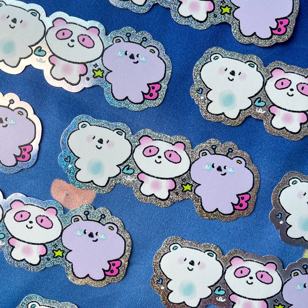 LAZYNISW HOLO GLITTER DIECUT STICKER
