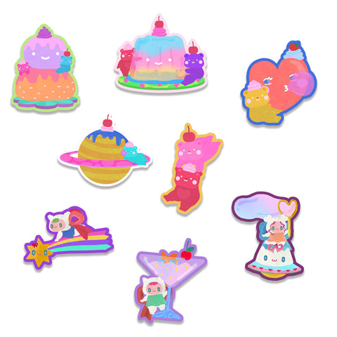 Assorted Glittery Die Cut Sticker