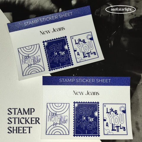 New Jeans Tracks Stamp Sticker