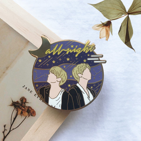 All Night Enamel Pin