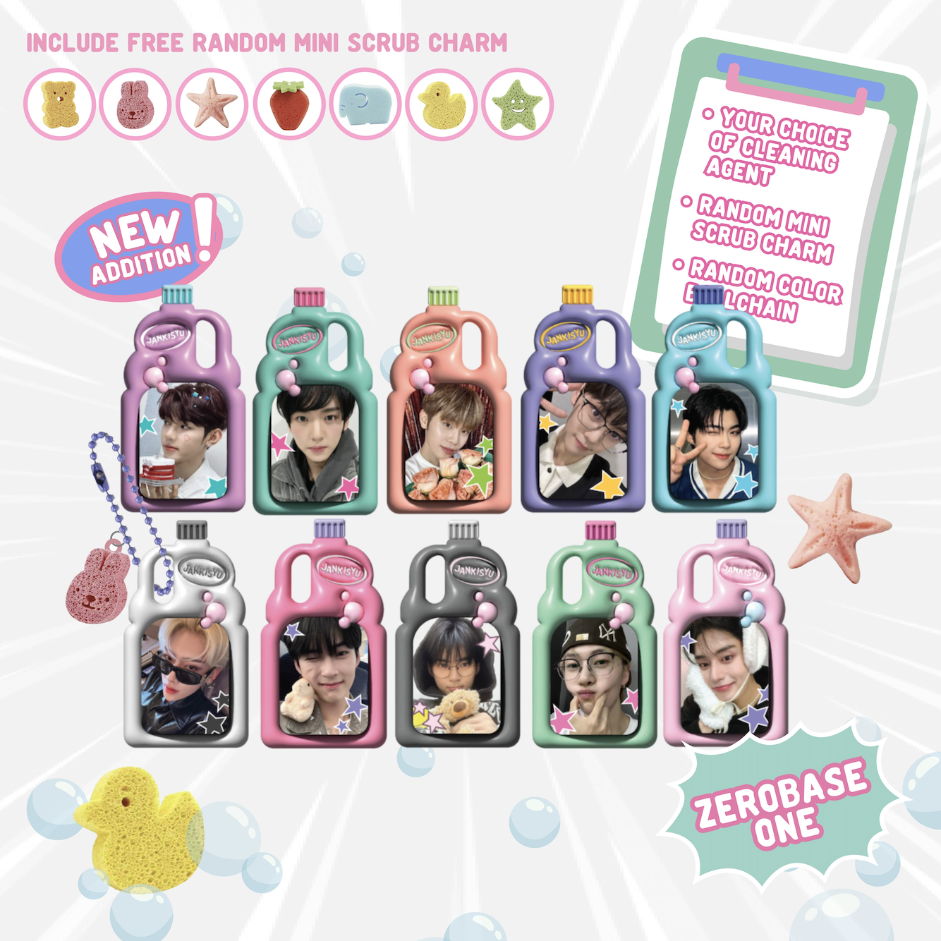 Zerobaseone ZB1 Cleaning Agent Acrylic Keychain