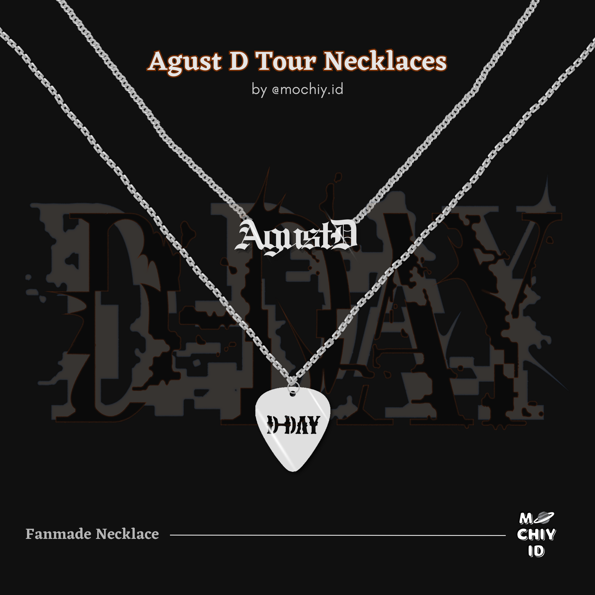 Agust D Tour Necklaces by @mochiy.id | Suga Agust D Yoongi BTS Inspired Necklace